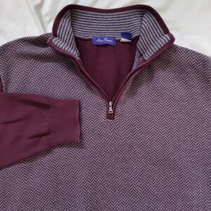 Alan Flusser Mens Size L Quarter Zip Pullover Sweater